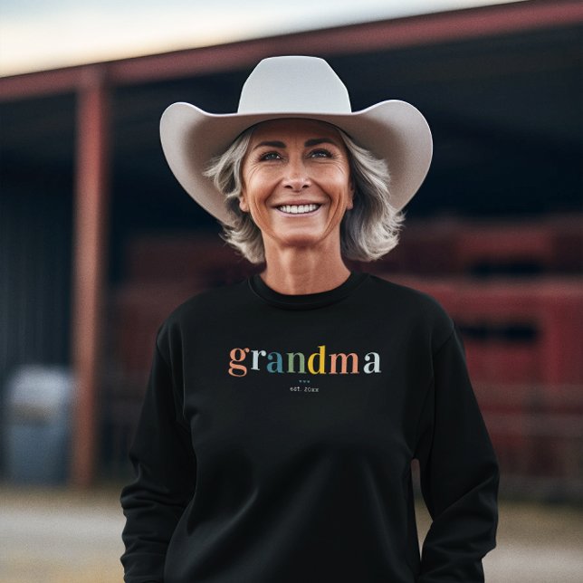 Rainbow Lettering Grandma | Established Sweatshirt (Creator Uploaded)