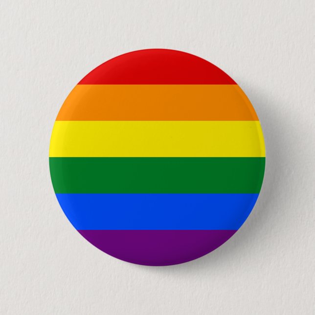 Rainbow (LGBT) Flag 6 Cm Round Badge (Front)