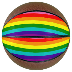 Rainbow LGBT gay flag Basketball