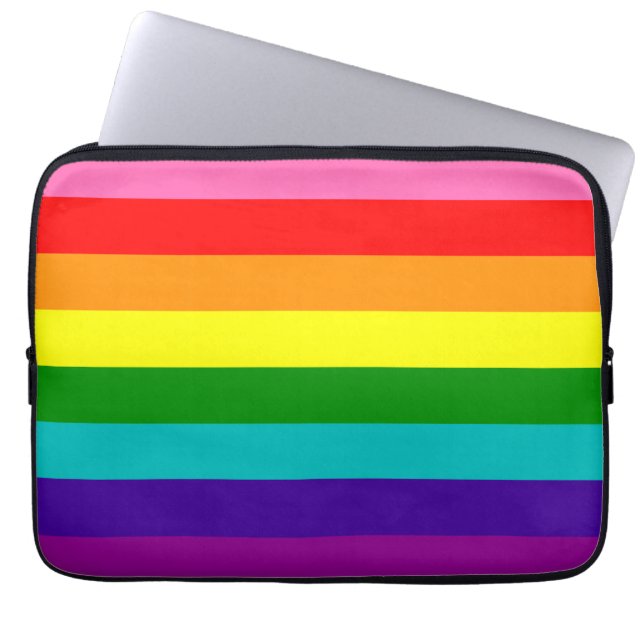 Rainbow LGBT gay flag Electronics Bag (Front)