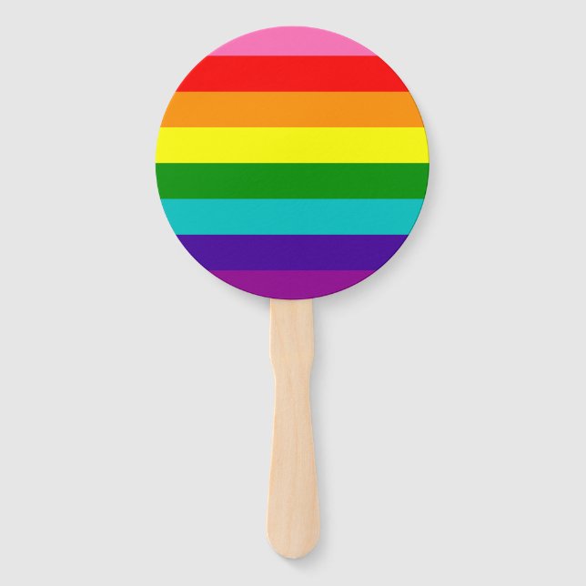 Rainbow LGBT gay flag Set of Fans (Front)