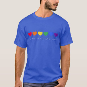 Rainbow LGBT Gay Pride Love Wins Love is Love retr T-Shirt