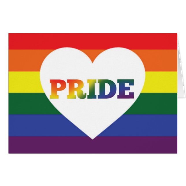 Rainbow LGBT Pride blank card (Front Horizontal)
