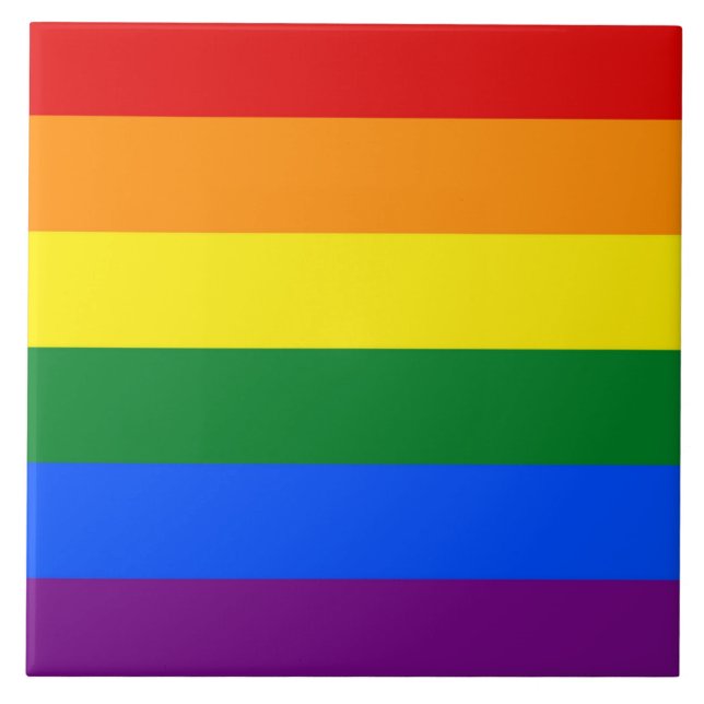 Rainbow LGBT Pride Flag Tile (Front)