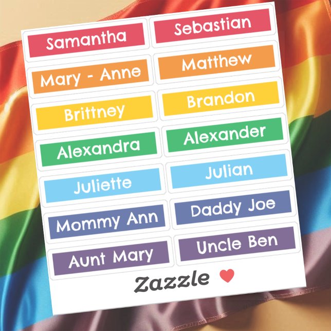 Rainbow LGBTQ Flag Custom Guest List Names  (Creator Uploaded)