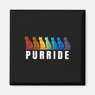 Rainbow Lgbtq Gay Pride Month Purride Cats  Magnet