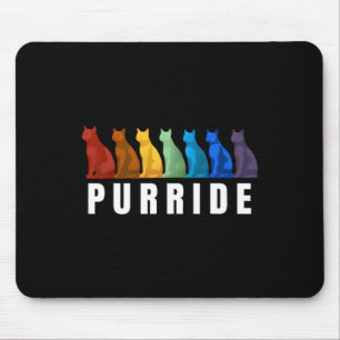 Rainbow Lgbtq Gay Pride Month Purride Cats Mouse Pad