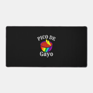 Rainbow LGBTQ Pico De Gayo Gay Pride Flag Salsa Me Desk Mat