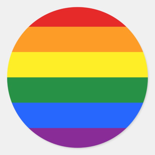 Rainbow LGBTQ+ Pride Circle Sticker (Front)