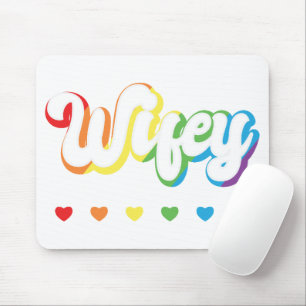 Rainbow LGBTQIA Lesbian Gay Support Mouse Pad