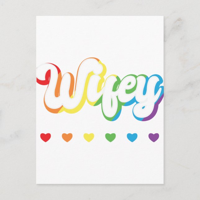 Rainbow LGBTQIA Lesbian Gay Support Postcard (Front)