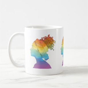 Rainbow Life, Woman, Freedom Coffee Mug
