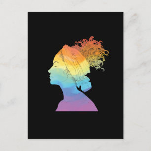 Rainbow Life, Woman, Freedom Postcard