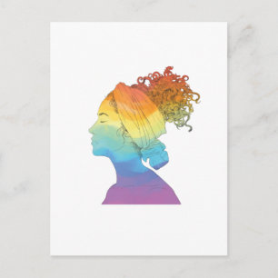 Rainbow Life, Woman, Freedom Postcard