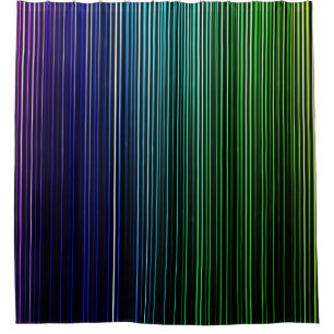 Rainbow Light Stripes Shower Curtain