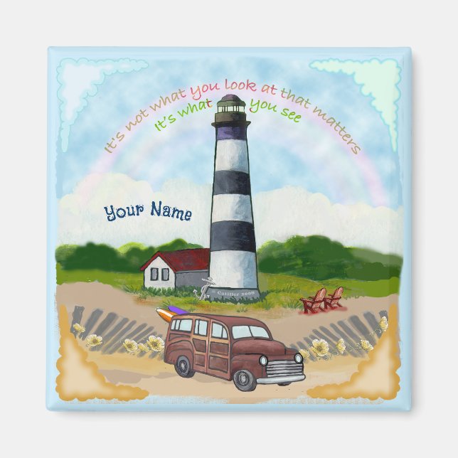 Rainbow Lighthouse Choice  Magnet (Front)