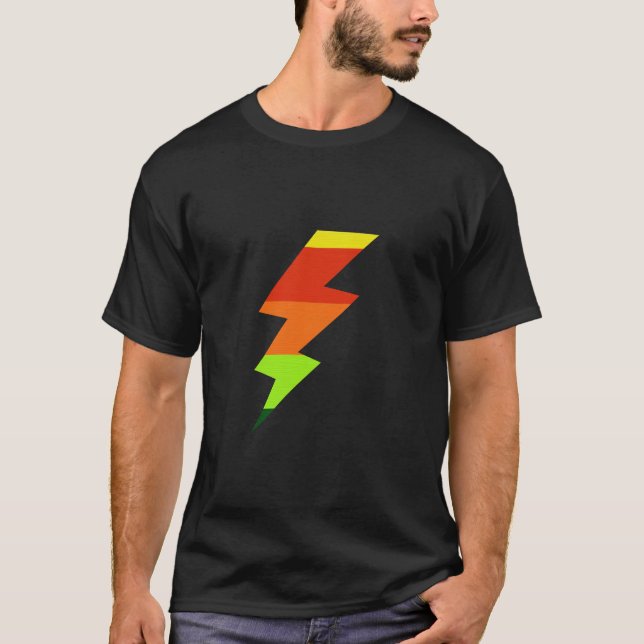 Rainbow Lightning Bolt T-Shirt (Front)