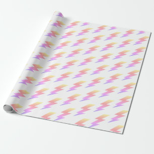 Rainbow Lightning Bolt Wrapping Paper