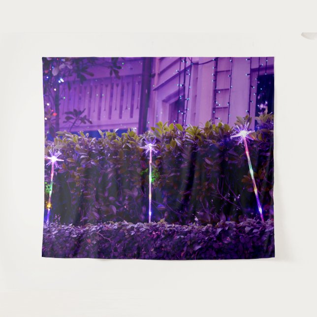 Rainbow Lights in Auckland Tapestry (Front (Horizontal))