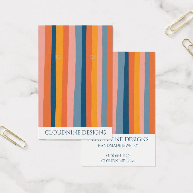 Rainbow Line Earring Necklace Jewellery Display Ca (Office)