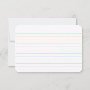 Rainbow Lined Thank You Card with Dot Grid Reverse