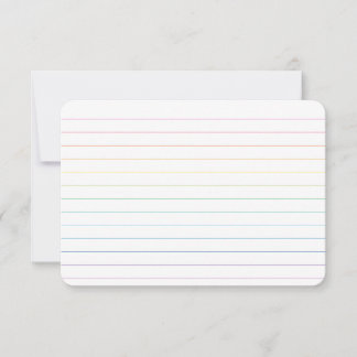 Rainbow Lined Thank You Card with Dot Grid Reverse
