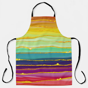 Rainbow lines: abstract luxury composition. apron