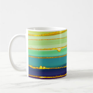 Rainbow lines: abstract luxury composition. coffee mug