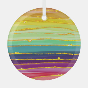 Rainbow lines: abstract luxury composition. glass tree decoration