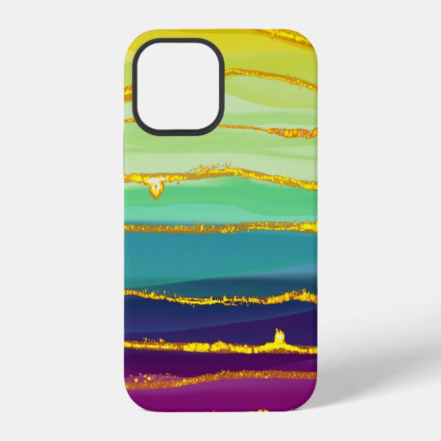 Rainbow lines: abstract luxury composition. iPhone case (Back)