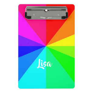 Rainbow lines mini clipboard
