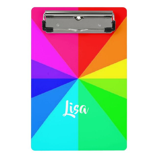 Rainbow lines mini clipboard (Front)