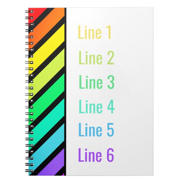 Rainbow Lines Notebook (Front)