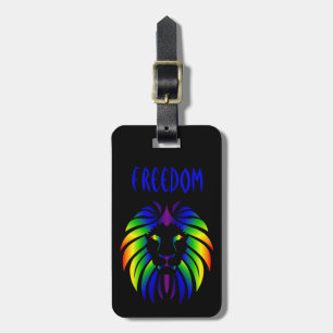 Rainbow Lion Customisable Luggage Tag