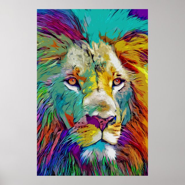 Rainbow lion Poster (Front)
