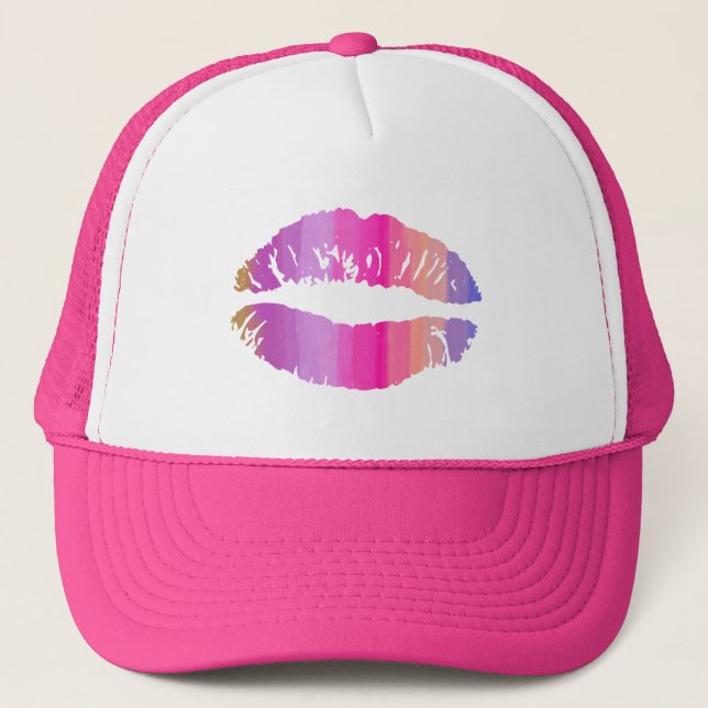 Rainbow Lips #2 Trucker Hat (Front)