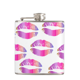 Rainbow Lips #4 Hip Flask