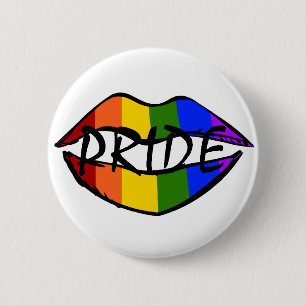 Rainbow Lips 6 Cm Round Badge