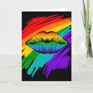 Rainbow Lips Card