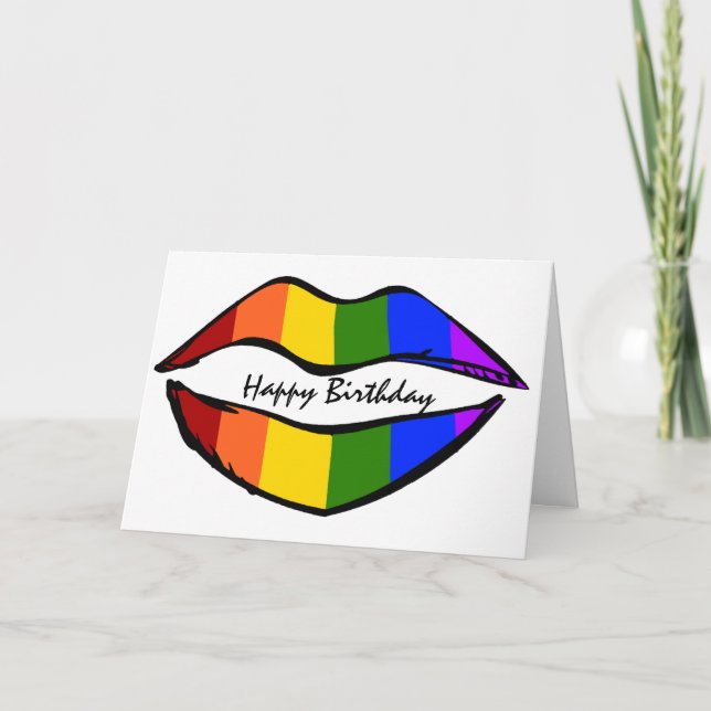 Rainbow Lips Card (Front)
