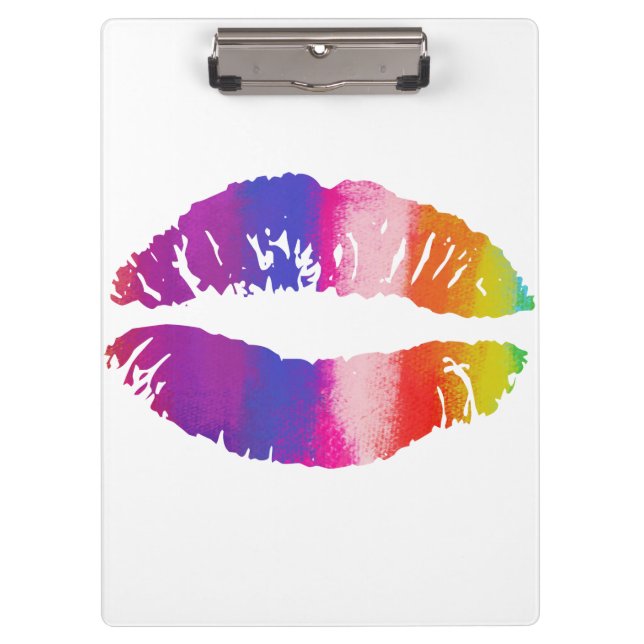 Rainbow Lips Clipboard (Front)