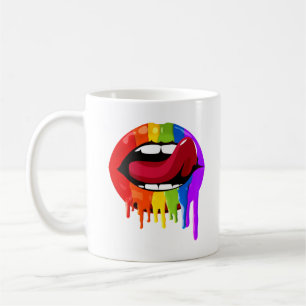 RAINBOW LIPS COFFEE MUG