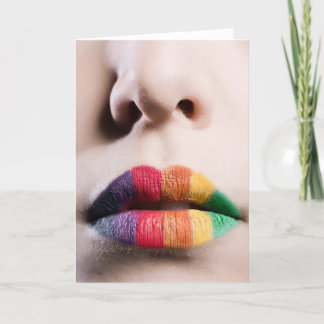 Rainbow Lips Greeting Card