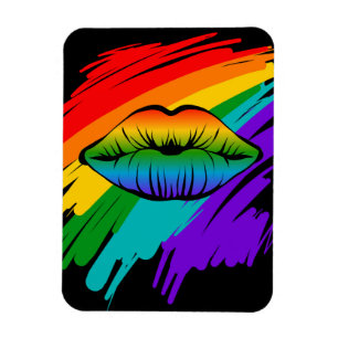 Rainbow Lips Magnet