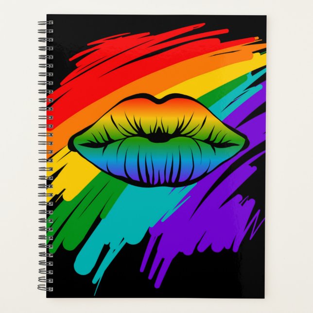 Rainbow Lips Planner (Front)