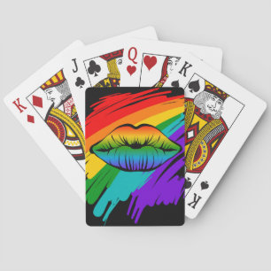 Rainbow Lips Playing Cards