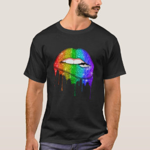 Rainbow Lips Pride Gay Lesbian LGBT Gift T-Shirt
