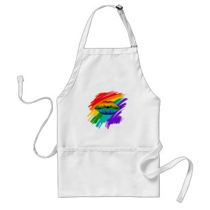 Rainbow Lips Standard Apron