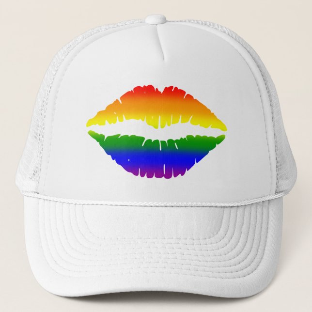 Rainbow Lips Trucker Hat (Front)