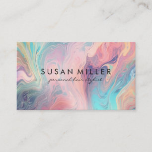 Rainbow Liquid Background Business Card